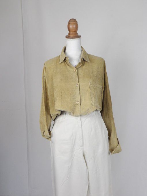 chemise côtelé vintage années 80's