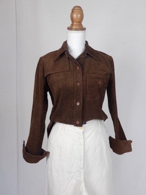 chemise côtelé vintage années 80's