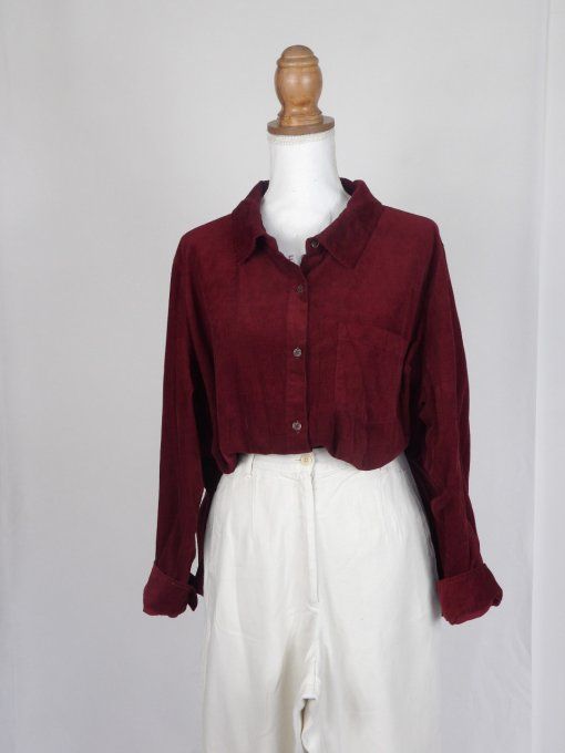 chemise côtelé vintage années 80's