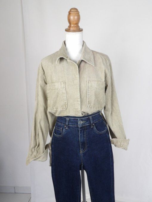 chemise côtelé vintage années 80's