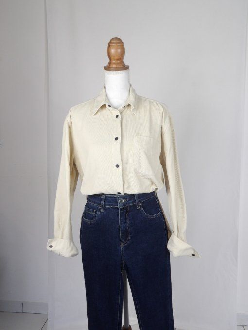 chemise côtelé vintage années 80's