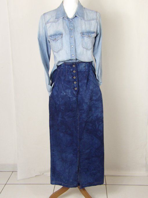 Jupe longue en jean année 90's 