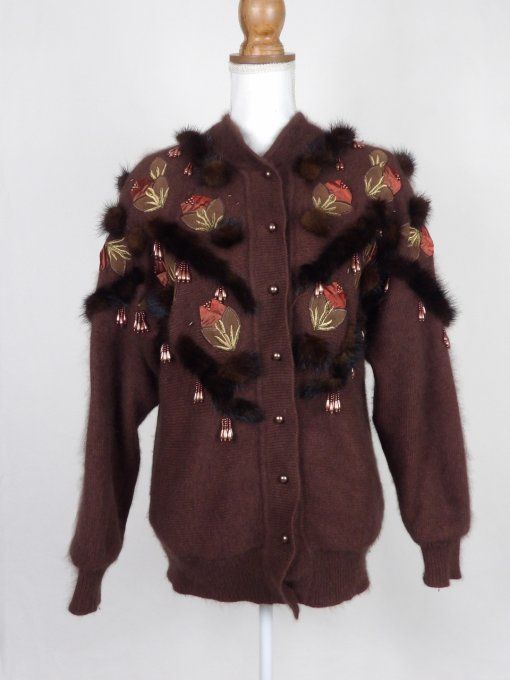 cardigan style veste années 70's 