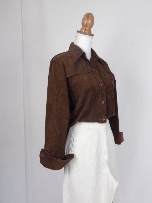chemise côtelé vintage années 80's
