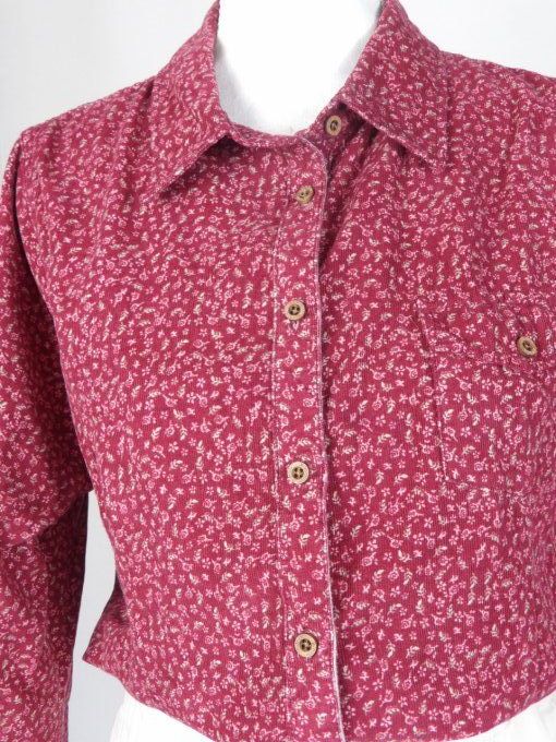 chemise côtelé vintage années 80's