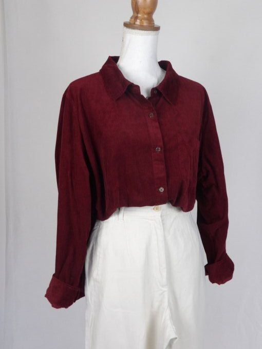 chemise côtelé vintage années 80's