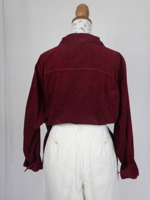 chemise côtelé vintage années 80's