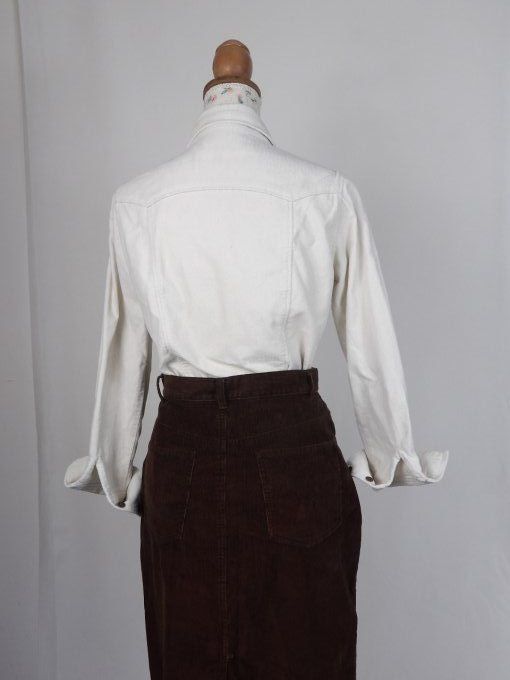 chemise côtelé vintage années 80's